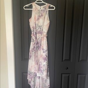 Laura Pink and Purple Floral High-Low Dress